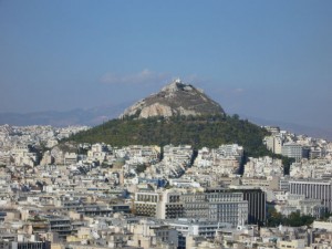 view from my apartment in Greece