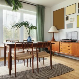 Modern scandinavian home interior of living room